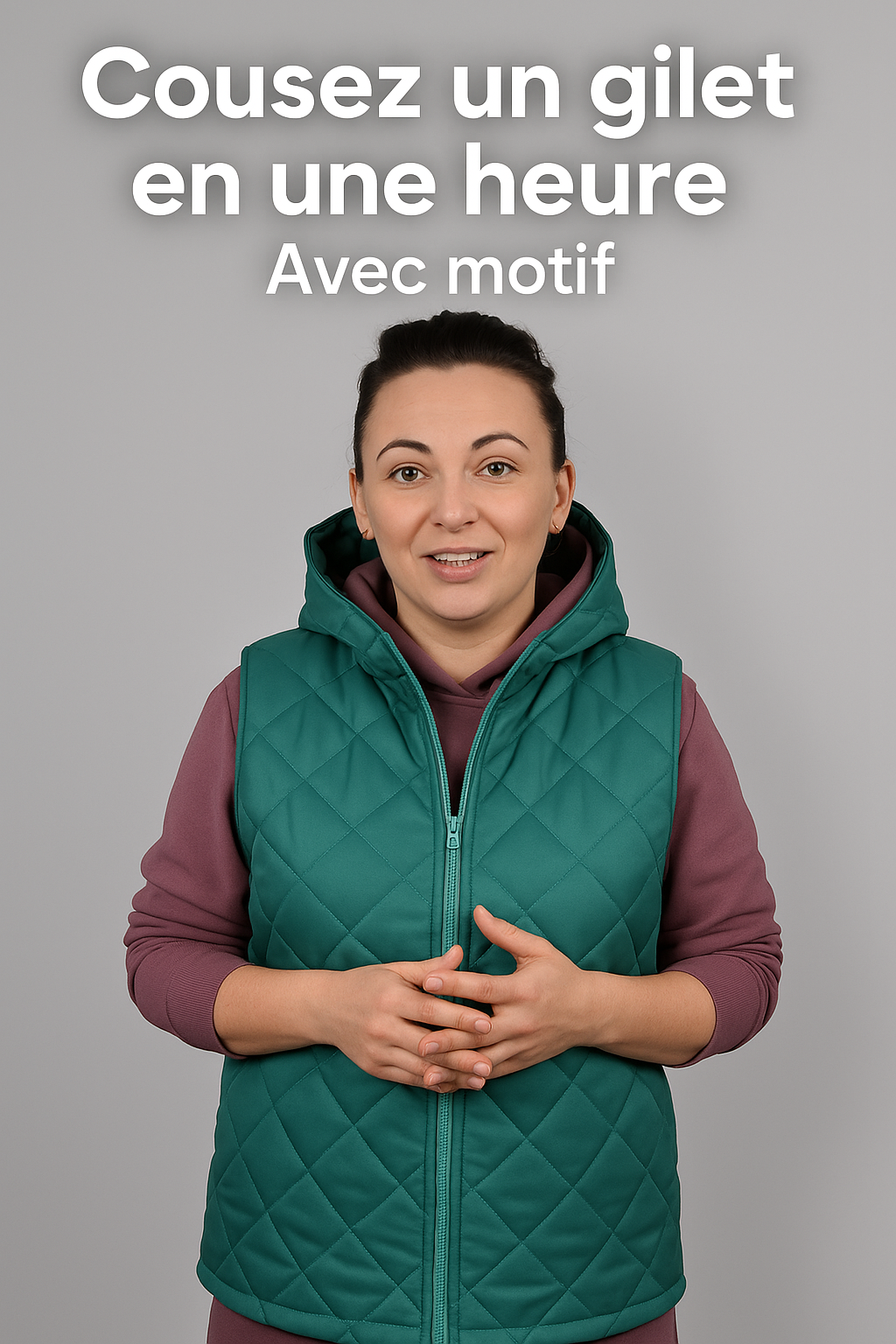 Cousez un gilet en une heure. Avec motif