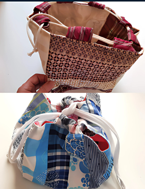 Have Fun Sewing a Reversible Japanese Rice Bag (Komebukuro): Quilting, Slow Stitching and Patchwork