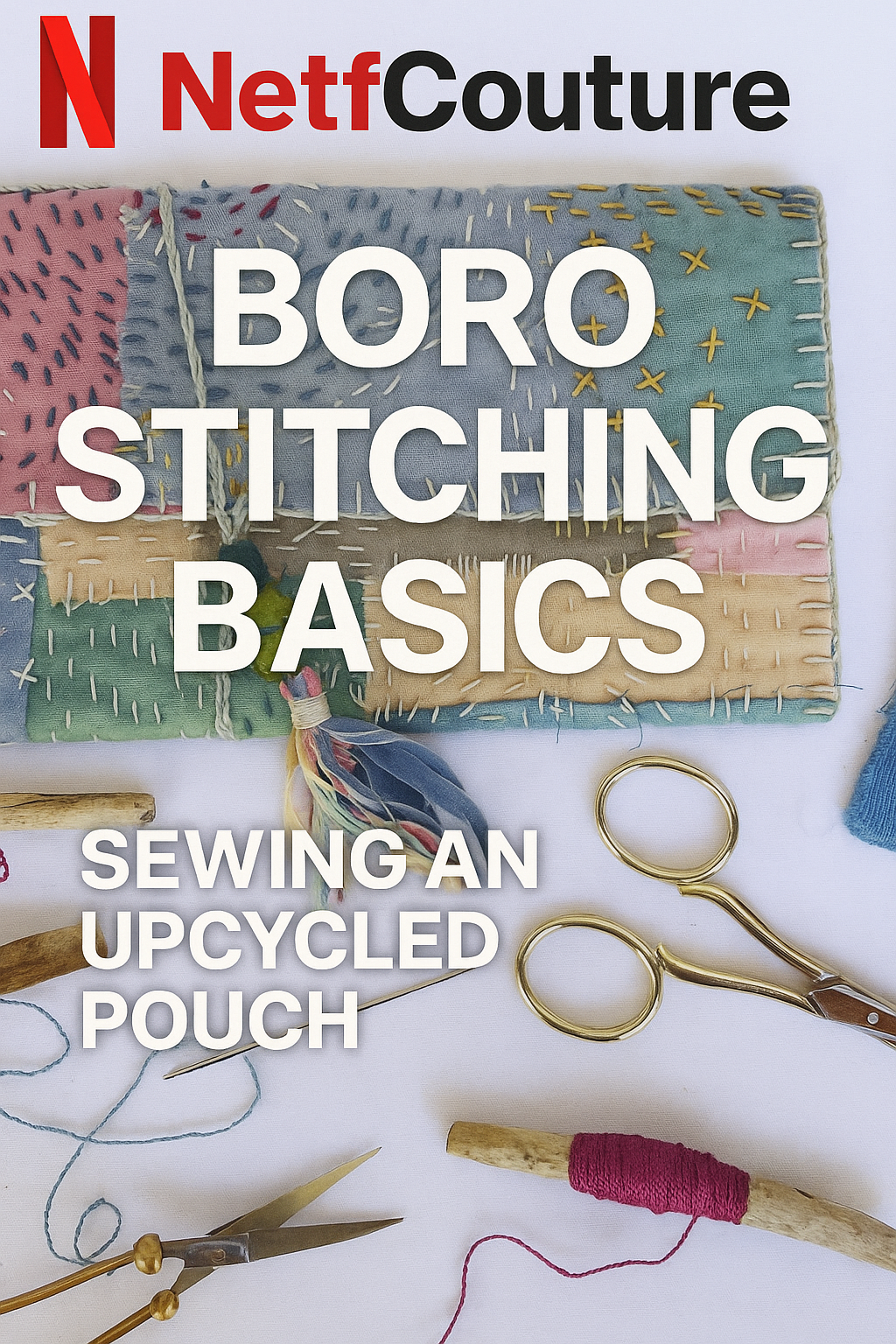 Boro Stitching Basics: Sewing an Upcycled Pouch