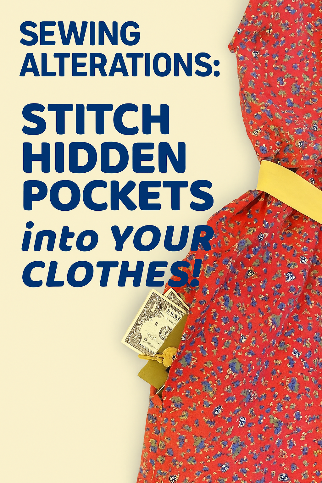Sewing Alterations: Stitch Hidden Pockets into Your Clothes!